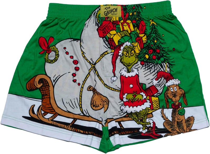 The Grinch Max Boxer Shorts Dr. Seuss Slim-Fit with Gift Box - Image 1